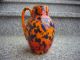 Small Wgp West German Pottery Vase,  Fat Lava Volcano Orange Glaze Nach Stil & Epoche Bild 2