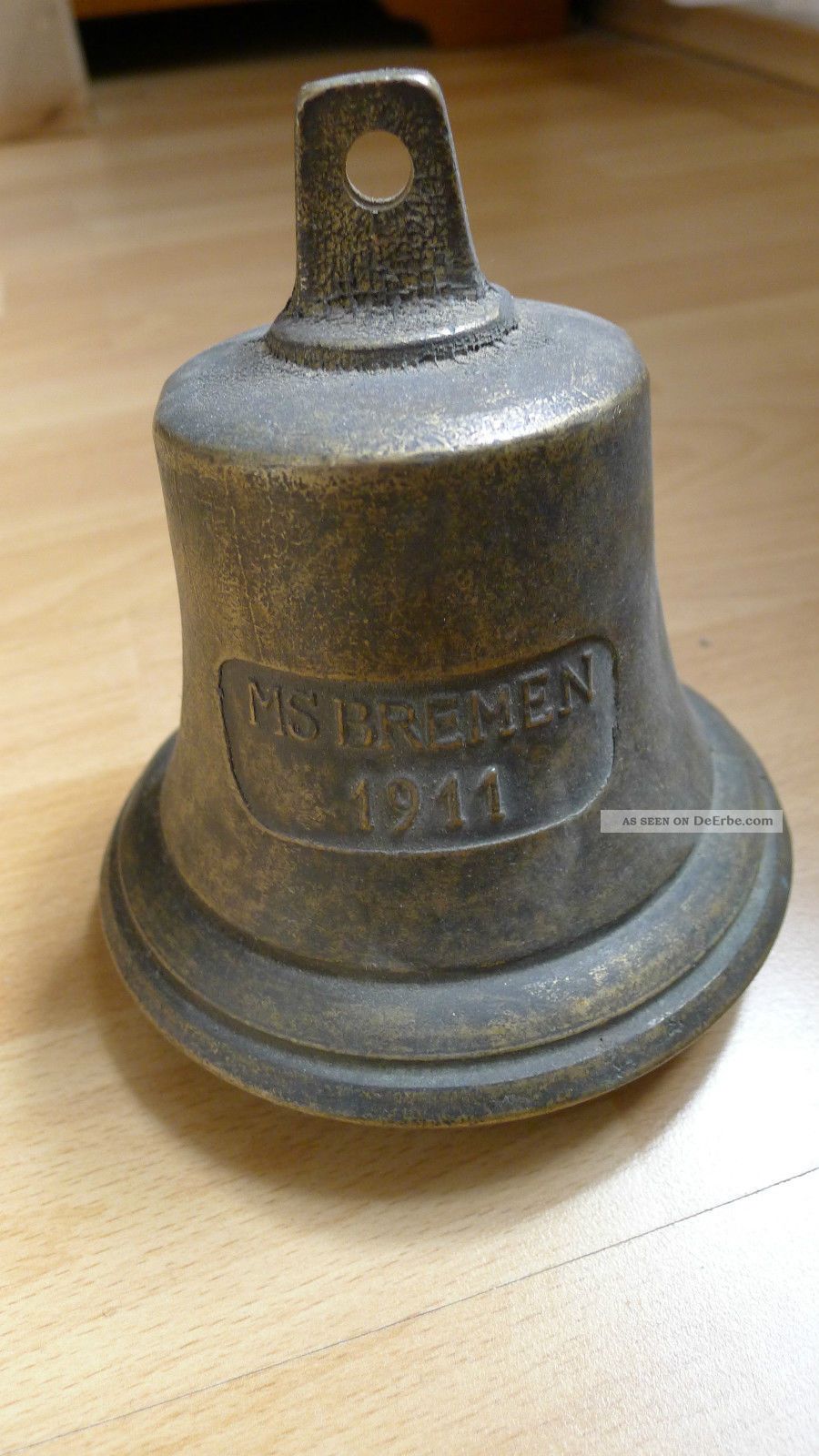 Alte Antike Schiffsglocke Ms Bremen 1911,  Sehr Schönes Stück Maritime Dekoration Bild