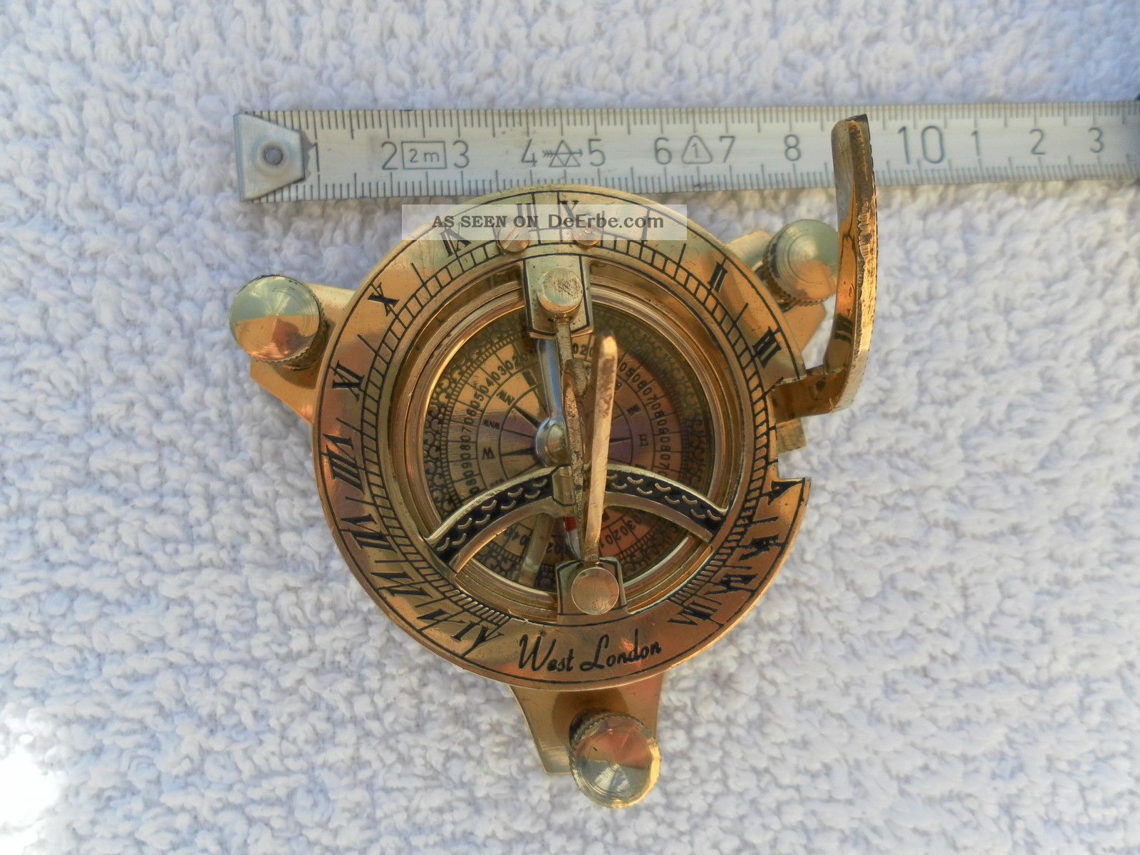 Nautical Scott London Messing-Sextant – Sammler-Replik Mit Holzbox, 10,2 Cm, Maritim