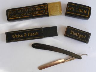 Rasiermesseretui,  Raisermesser,  Etuo Weiss & Hasch,  Max Herfurth & Co Um 1930 Bild