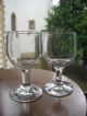 2 Gläser (wein) - Alt (um 1900) - Mundgeblasen - Dickwandig - Frankr.  12,  0,  /305 Glas & Kristall Bild 1