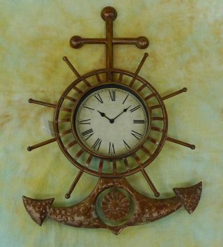 Wanduhr Anker Steuerrad Schiffsteuerrad Maritime Dekoration Uhr 0944370 - B Bild