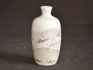 Sammeln Altes Chinesische Porzellan Handbemalt Schnee Snuff Bottle Bild