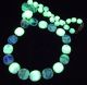 38cm Uranglas Perlen Vintage Kette Bohmiches Glas Fluorisziert Unter Uv Licht Ketten Bild 1