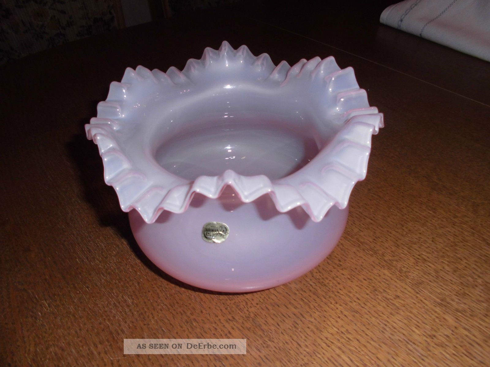 Bohemia Glasschale Konfektschale Deko,  Rosa,  Haushaltsauflösung Kristall Bild