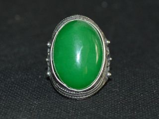 Sammlung Jade Ring,  Natürlicher Jade,  Tibet Silber,  China, Bild