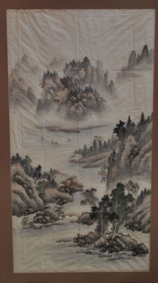 Seidenmalerei China Landschaft Bild