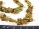 Strang Alte Bronze Metallperlen Akan Baule Old Brass Beads Westafrika Afrozip Afrika Bild 2