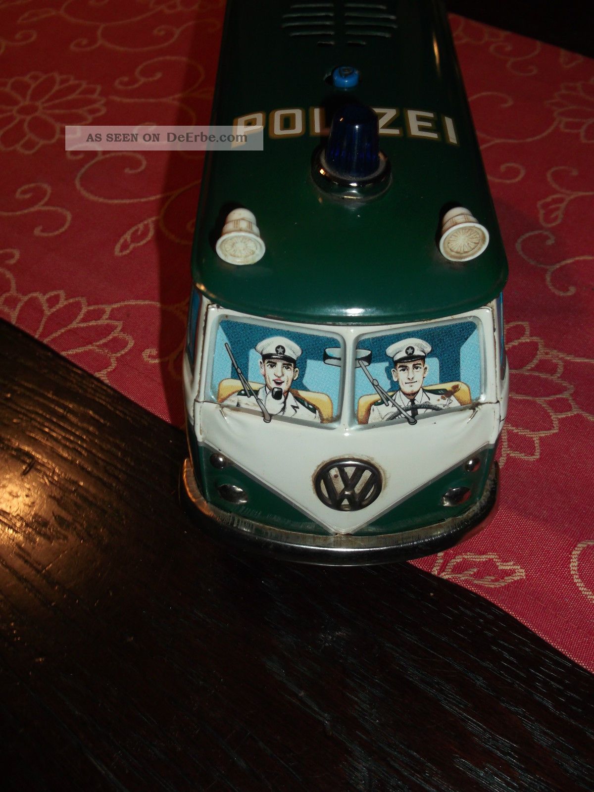Vw T1 Bus Blech Bulli Schwungrad Blechspielzeug Schallplatte Polizeifunk Original, gefertigt 1945-1970 Bild