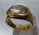 Antiker Haar - Ring,  Gold 22 Kt.  Monogramm Kc Unter Bergkristall,  Sehr Selten Ringe Bild 4
