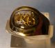 Antiker Haar - Ring,  Gold 22 Kt.  Monogramm Kc Unter Bergkristall,  Sehr Selten Ringe Bild 5