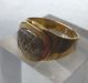 Antiker Haar - Ring,  Gold 22 Kt.  Monogramm Kc Unter Bergkristall,  Sehr Selten Ringe Bild 6