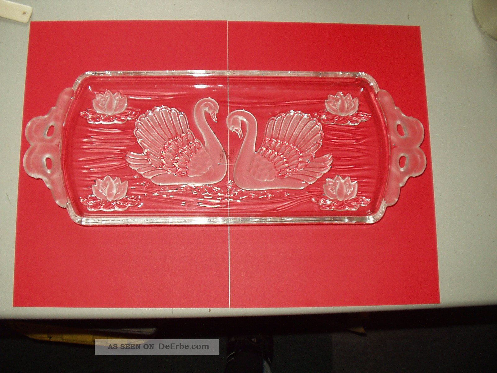 1 Kristall Glas Schale Mikasa Von Walther Crystall Mit Schwänen Kristall Bild