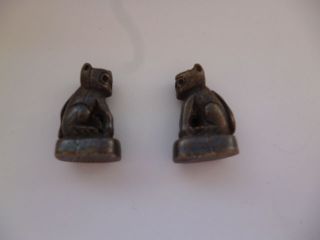2 Tempelhunde Miniaturen Tempellöwen Foo Dogs Shi Tsu Figuren Aus Burma 20.  Jh. Bild