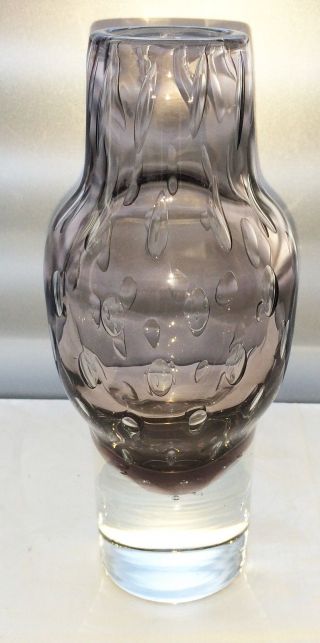 Tolle Vase Lufteinschlüsse Murano Lila 22cm Glasvase Designvase Sammlerstück Bild