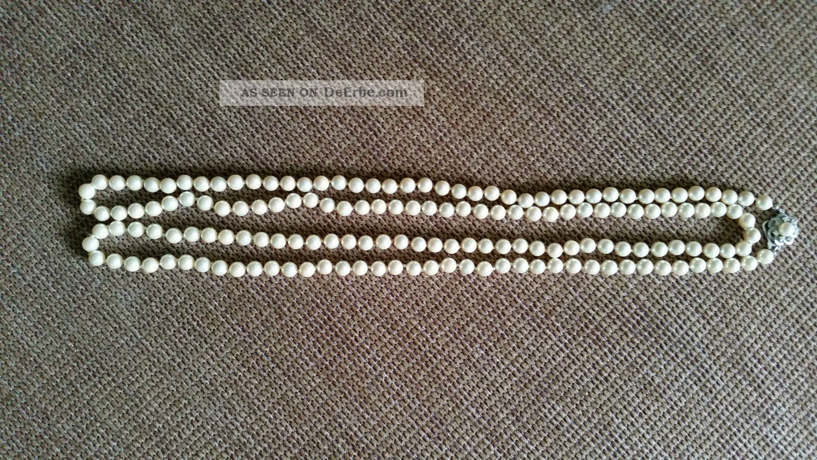 Alte Perlenkette Ca.  120 Cm 835 Er Silber Ketten Bild