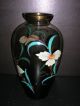 Rauchglas - Vase 29 Cm Handbemalt Blütendekor Goldrand Art - Deco Aus Nachlass 1920-1949, Art Déco Bild 2