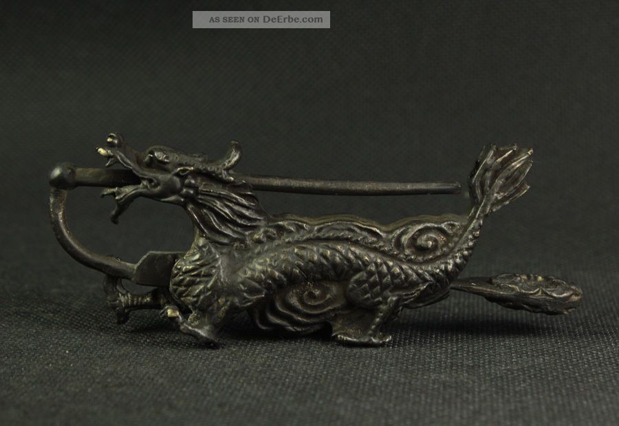 Altes Nutzbar Schloss Drache Aus Bronze China Um 1900 Asiatika: China Bild