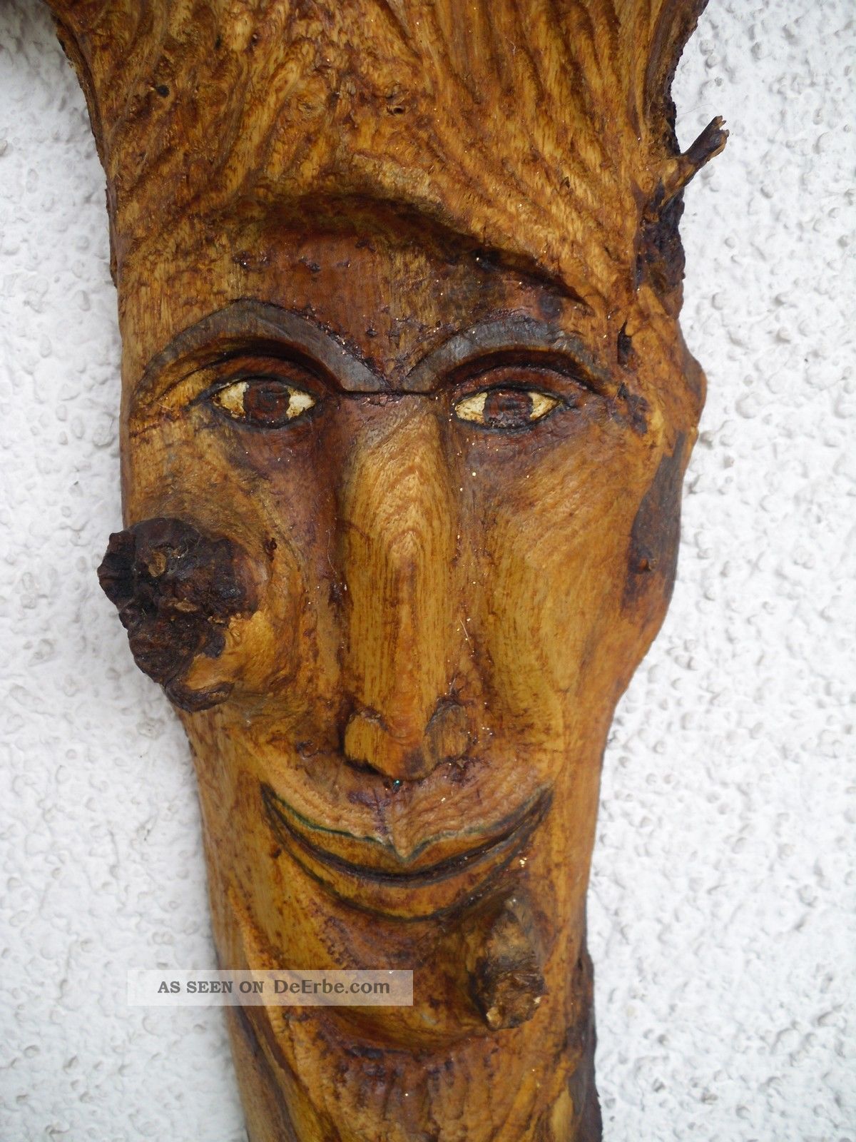 Schöne Holz Schnitzerei Wurzel Sepp Wald Geist Holz Wurzel Wurzelgesicht Alm Holzarbeiten Bild