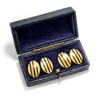 750 Gold Manschettenknöpfe Von Paul Lévy Aus Paris,  1920er Jahre / Cufflinks Bild
