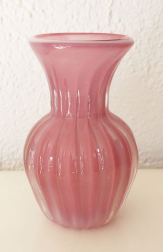 Il9°°murano Glas Vase,  Archimede Seguso,  Rosa Opalino Alabastro Um 1955,  H 18 Cm Bild