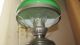 1alt Wunderschönetischlampe Petroleumlampe Elektrisch - Zinn - Grüner Glassschi Gefertigt nach 1945 Bild 7