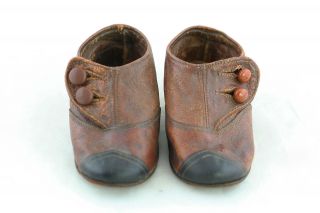 Alte Kinder Schuhe Leder Größe 17,  Total Süß,  Um 1900 Bild