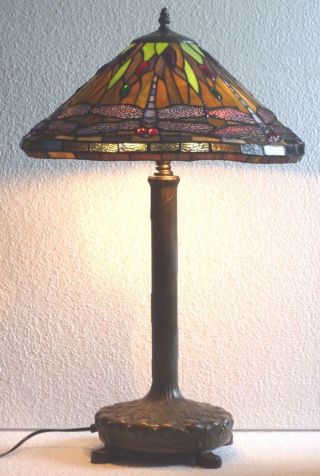 Big Blue Libelle Tiffanylamp Blaue Libelle Lamp Galle T18591s Bild