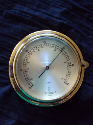 SchÖnes Maritimes Thermometer Von Gischard In Messing Bild