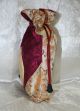 Malabag Stoff Schmuckbeutel Lila Beige Gr.  Xl Lotos Patchwork Tibet Nepal Indien Entstehungszeit nach 1945 Bild 2