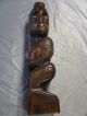 Reiseandenken Neuseeland,  Maori Holzfigur,  Schönes Dunkles Holz, Internationale Antiq. & Kunst Bild 4