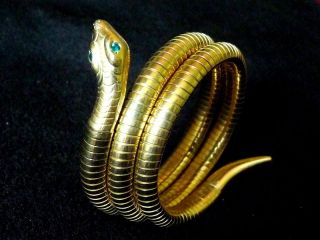 Art Deco Schlangen Armreif /armband Gold Double /schlange / Pforzheim Um 1930 Bild