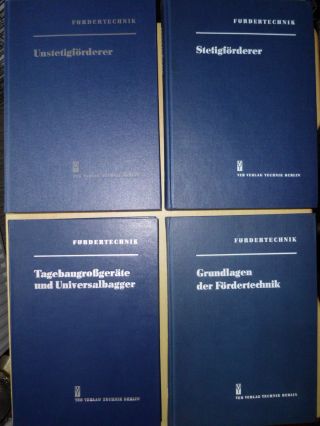 4 Bücher Der Bergbau - Reihe Fördertechnik:bergmann,  Tagebau,  Ddr. Bild