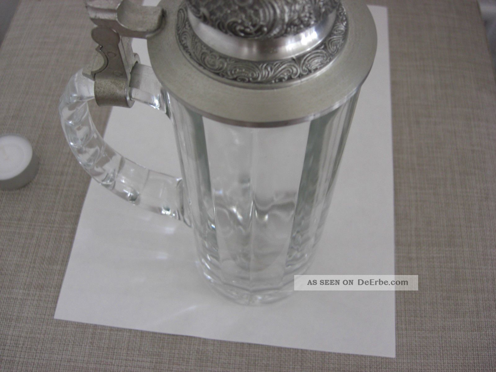 Zöller & Born Bierkrug 1/2 Liter, BAYERISCHER LÖWE, spezieller Zinndeckel (ZSD) - Nr. 1796-996