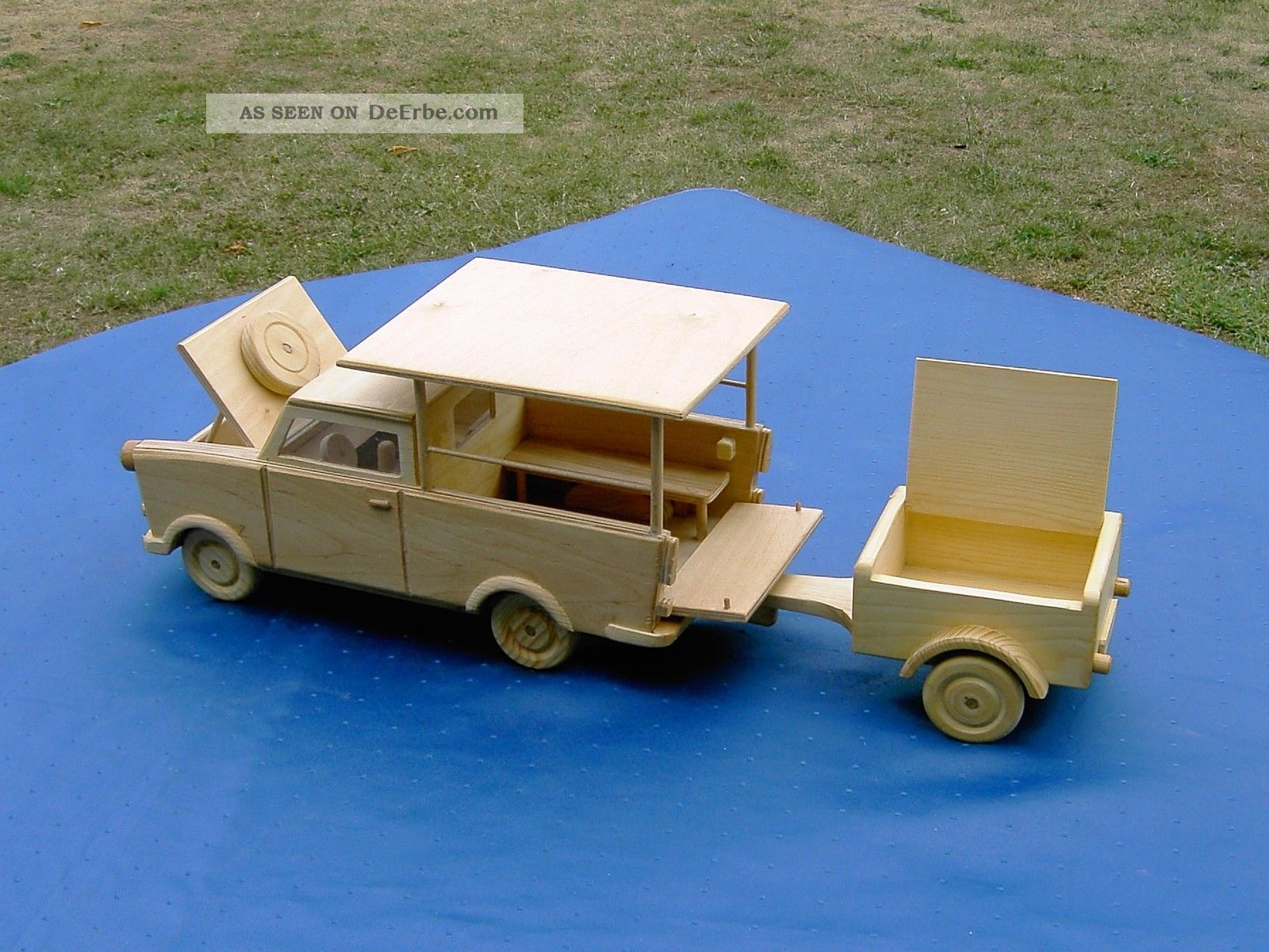 Trabbi Safari Mit Anhänger Holz Handarbeit Geschenkartikel Holzarbeiten Bild