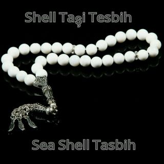 33 Lük Shell Tasi Tesbih Sea Shell Tasbih Islamische Gebetskette Bernstein Bild