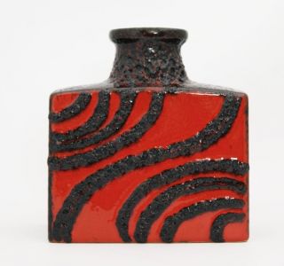 Fat Lava - Vase 281 - Scheurich - Rot/schwarz - 60s / 70s - 19cm Bild