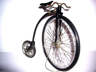 Miniatur Fahrrad Hochrad Modellbau Deko Teddybär Wheeler Velociped Velo Vintage Bild