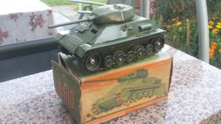 Panzer Blechspielzeug Nva Msb Ddr Nr.  610 T34 Ovp Militärspielzeug Bild