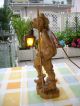 Holzfigur - Nachtwächter Mit Laterne - Elektrisch - Deko - Geschnitzt - Holzarbeiten Bild 1