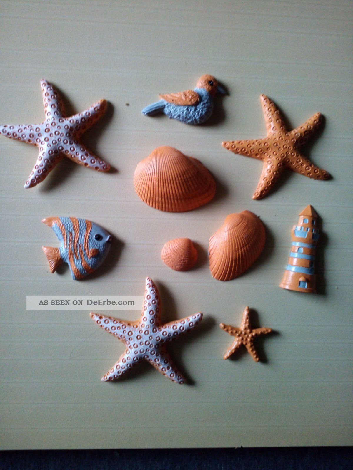 10 Wunderschöne Verschiedene Maritime Deko In Orange/grau, Maritime Dekoration Bild