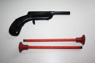 Kinderpistole,  Revolver Mit 2 Gummipfeilen,  Blech.  Frankreich,  Paris,  18 Cm,  Ladenfund Bild