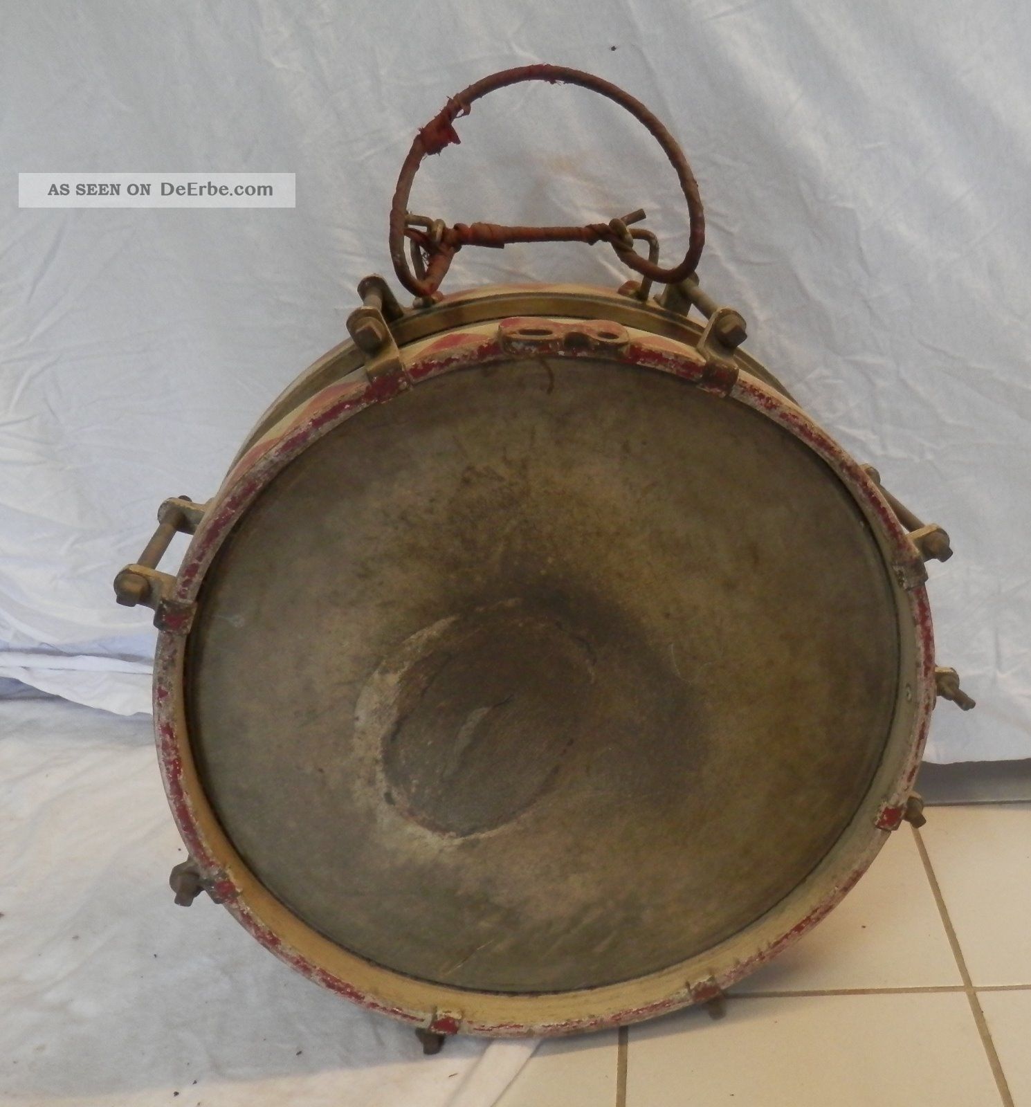 Marschtrommel Trommel H - Jugend Wehrmacht 2 Wk Messing Musikinstrumente Bild