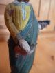 Kleine,  Alte,  Holzfigur - Petrus - Geschnitzte Figur - Heiligenfigur Antike Bild 3
