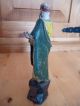 Kleine,  Alte,  Holzfigur - Petrus - Geschnitzte Figur - Heiligenfigur Antike Bild 5