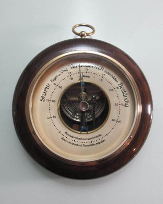 Barometer Holz Messing Sammlerstück Wanddeko Bild