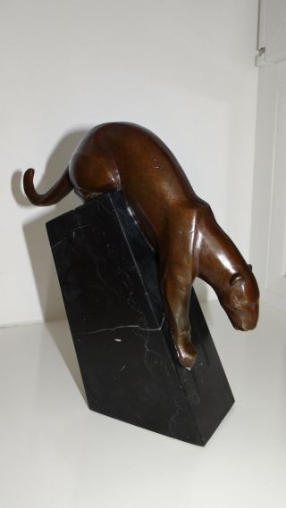 Bronze Figur Raubkatze Panther Bild