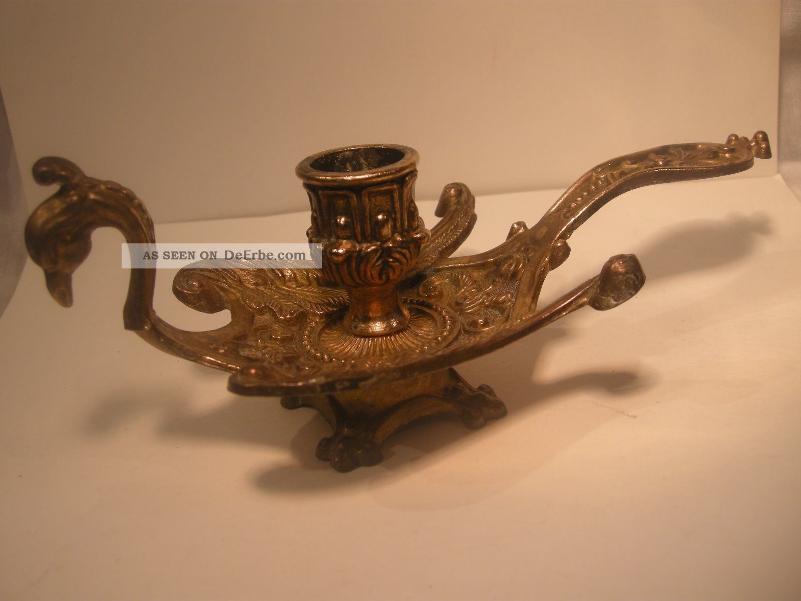 Phoenix Kerzenhalter Aus Messing Gefertigt nach 1945 Bild