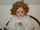 ♥♥ Alte Porzellan - Puppen M.  Spieluhr Weißen Spitzen Kleid & Gold - Rosen I.  Haar ♥♥ Porzellankopfpuppen Bild 2