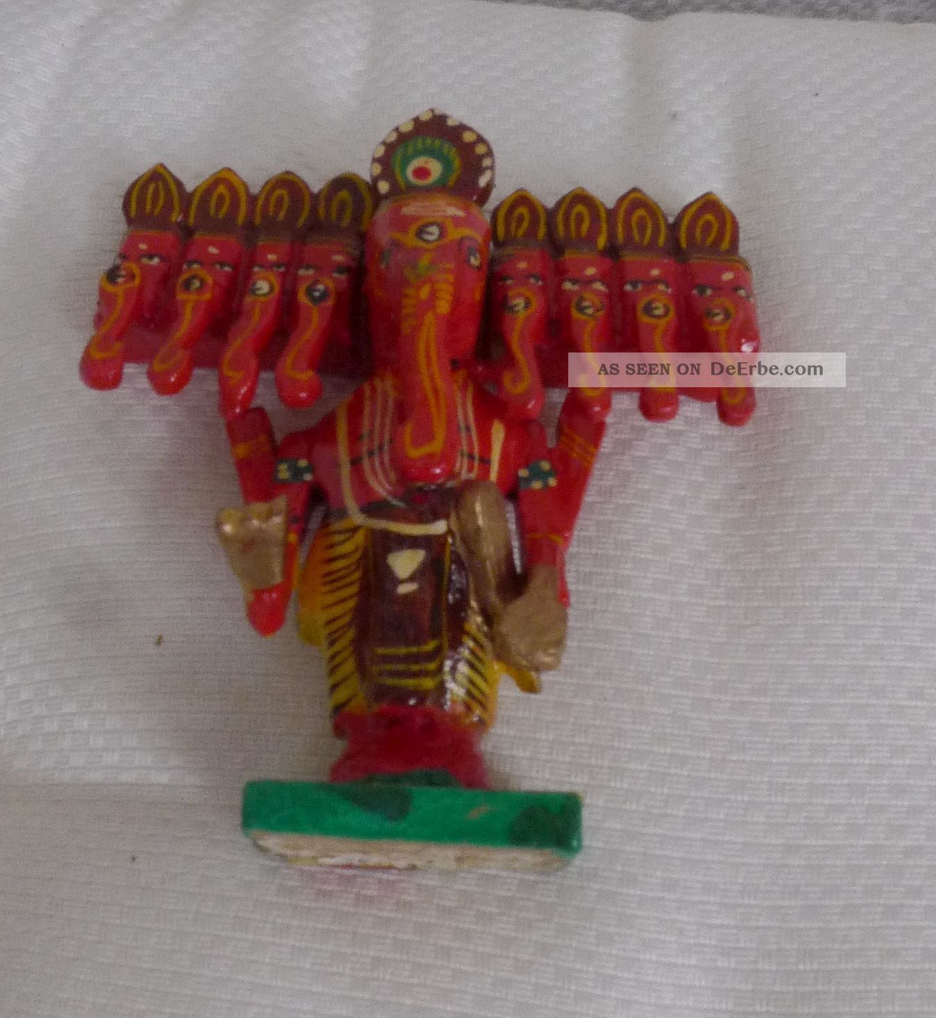 Ganesha Statur Elefanten Gott Tribal Rot Bunt Entstehungszeit nach 1945 Bild